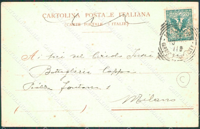 Mantova lago di mezzo Barca PIEGHINE cartolina QT0538 – retro
