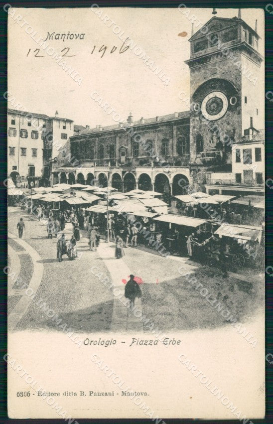 Mantova Città Mercato MACCHIA PIEGHINA cartolina QT0564 – fronte