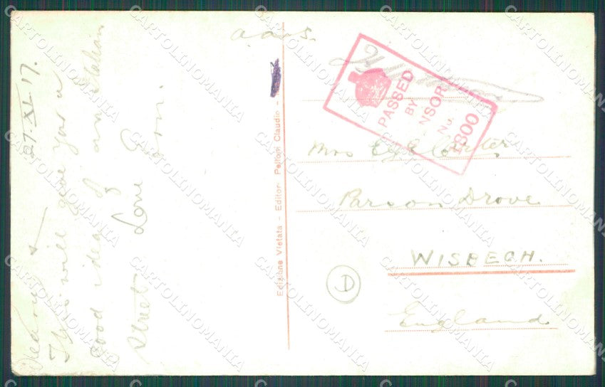 Mantova Città PIEGHE cartolina QT0602 – retro
