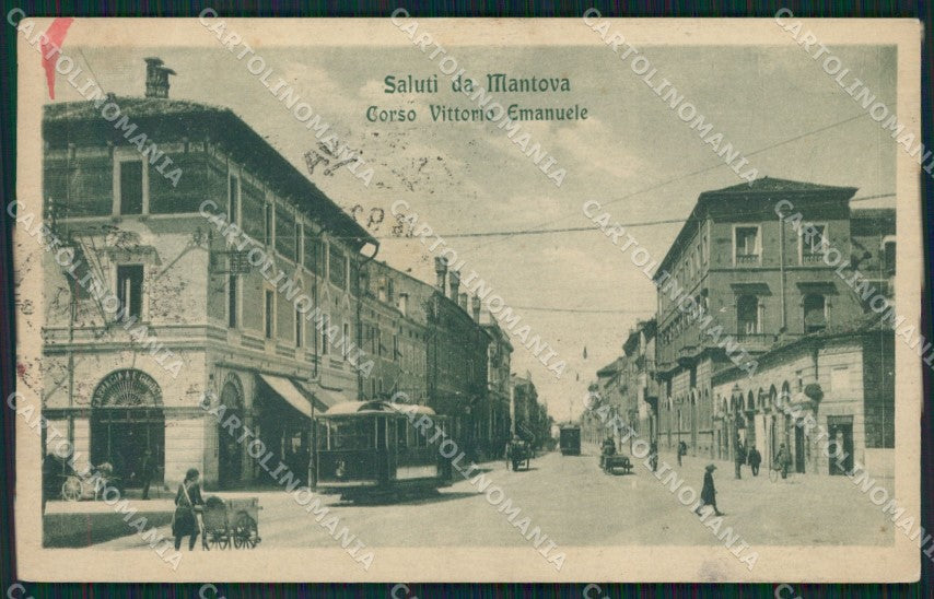Mantova Città tram cartolina QT0624 – fronte