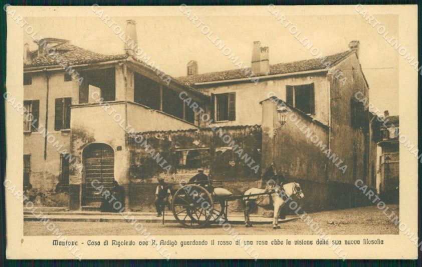 Mantova Città Casa Rigoletto Carretto cartolina QT0625 – fronte