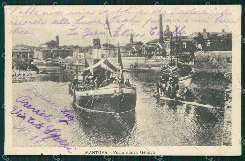 Mantova Città Barche cartolina QT0654 – fronte