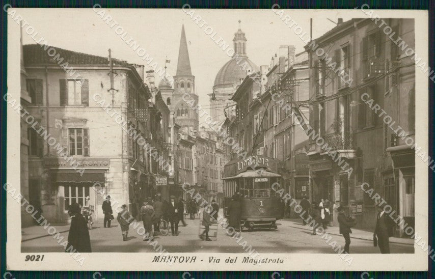 Mantova Città Tram Foto cartolina QT0675 – fronte