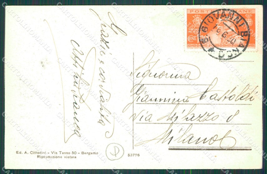 Bergamo San Giovanni Bianco cartolina QT0685 – retro