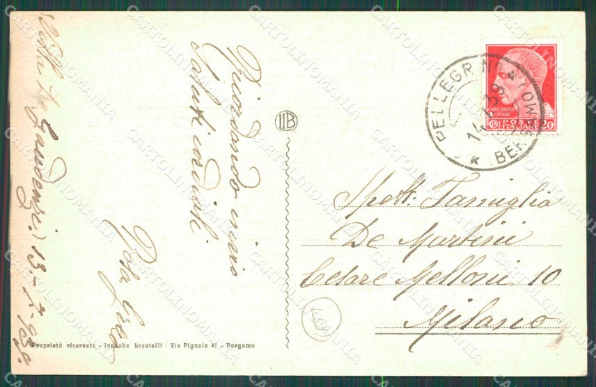 Bergamo San Pellegrino Sala Terme cartolina QT0687 – retro