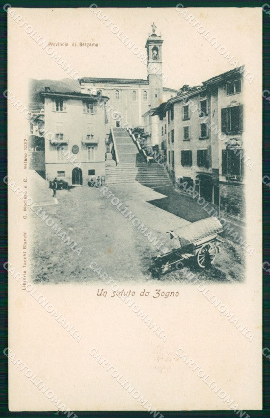 Bergamo Zogno Carretto cartolina QT0696 – fronte
