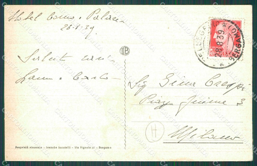 Bergamo San Giovanni Bianco cartolina QT0715 – retro