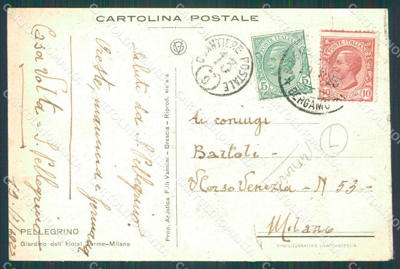 Bergamo San Pellegrino RIFILATA cartolina QT0718 – retro
