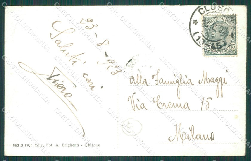 Bergamo Clusone Mucche cartolina QT0734 – retro