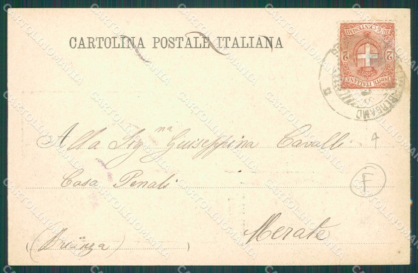 Bergamo Clusone Orologio del Municipio cartolina QT0736 – retro