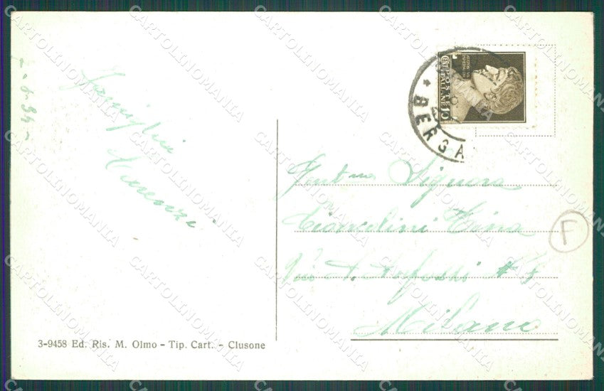 Bergamo Clusone cartolina QT0738 – retro