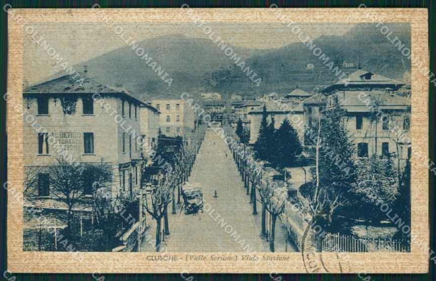 Bergamo Clusone PIEGHINA cartolina QT0740 – fronte