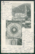 Bergamo Clusone Orologio del Municipio PIEGHINA cartolina QT0742 – fronte