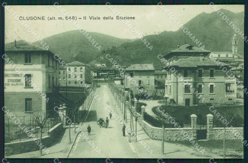 Bergamo Clusone cartolina QT0746 – fronte