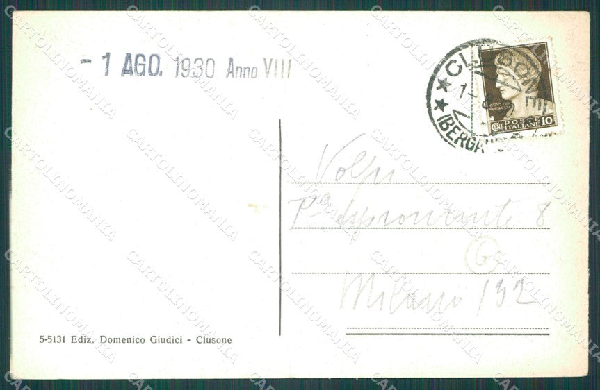Bergamo Clusone Mucche cartolina QT0749 – retro