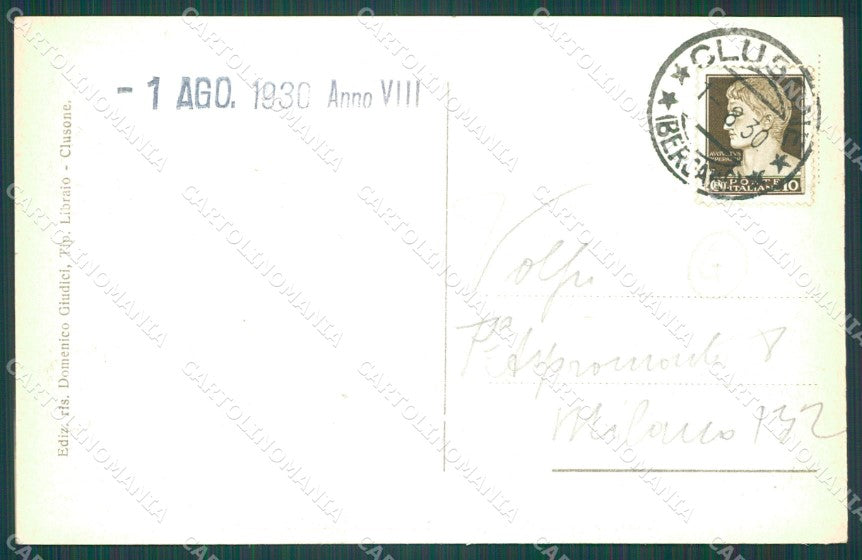 Bergamo Clusone Fontanino della Mamma cartolina QT0750 – retro