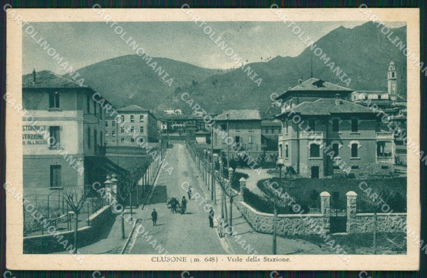 Bergamo Clusone cartolina QT0752 – fronte