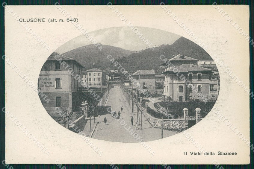 Bergamo Clusone cartolina QT0754 – fronte