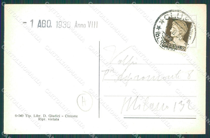 Bergamo Clusone cartolina QT0755 – retro