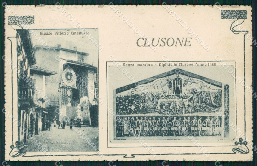 Bergamo Clusone Danza Macabra cartolina QT0757 – fronte