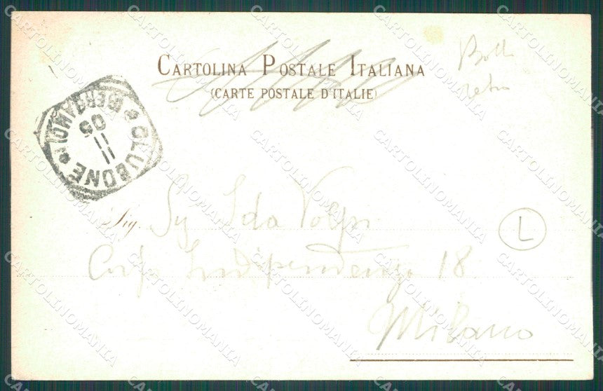 Bergamo Clusone cartolina QT0758 – retro