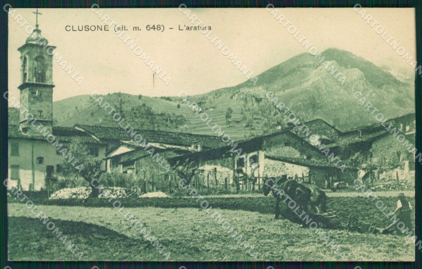 Bergamo Clusone Aratura cartolina QT0759 – fronte