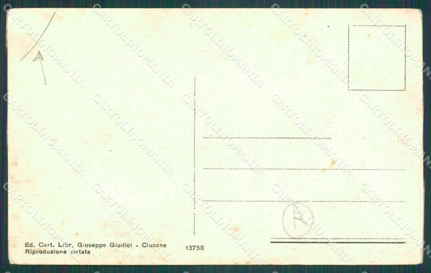 Bergamo Clusone Mercato PIEGA cartolina QT0760 – retro