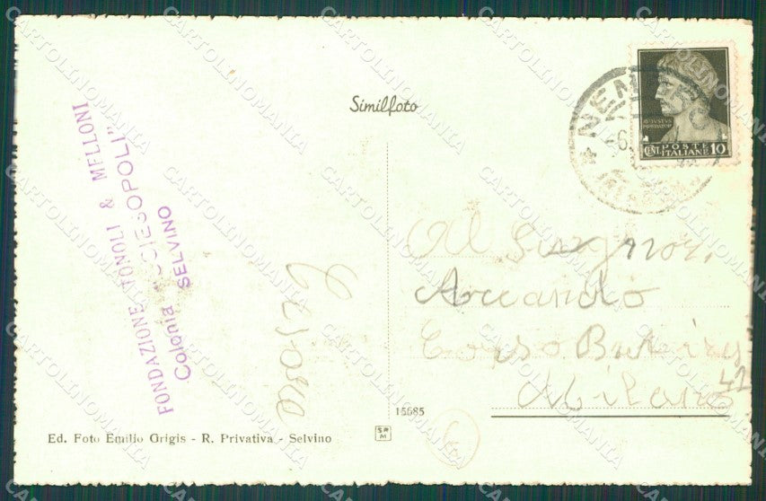 Bergamo Selvino cartolina QT0778 – retro