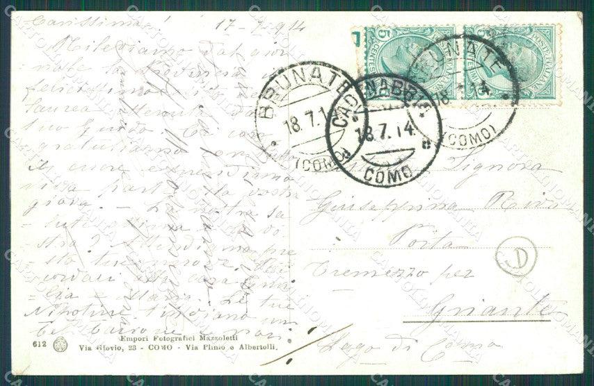 Como Civiglio cartolina QT0809 – retro