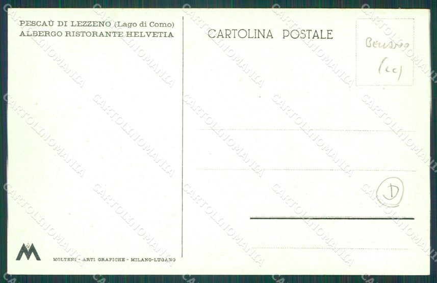 Como Lezzeno Pescaù di Lago di Como ABRASA cartolina QT0822 – retro