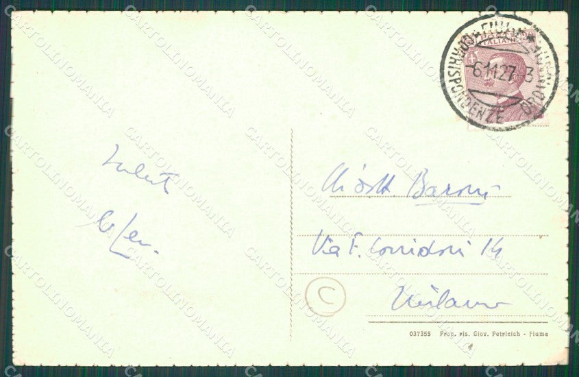 Croazia Fiume Auto cartolina QT0836 – retro