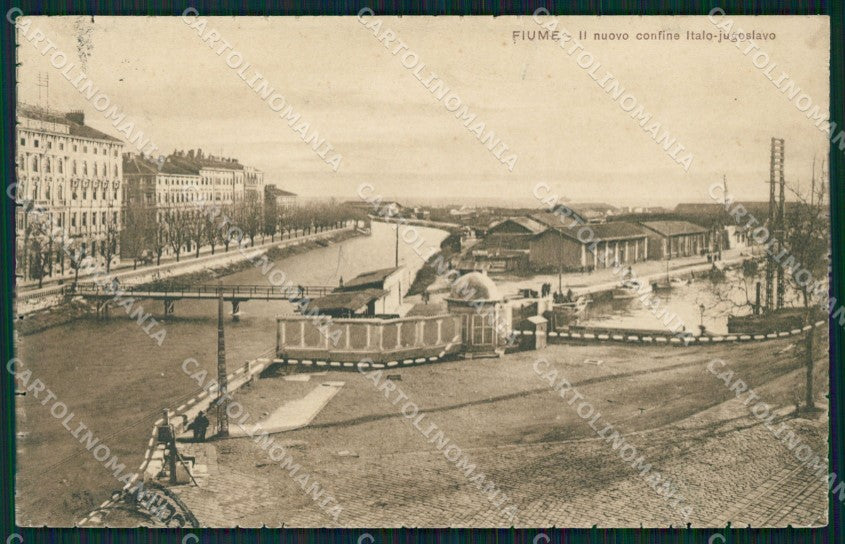 Croazia Fiume Confine Italo Jugoslavo cartolina QT0837 – fronte