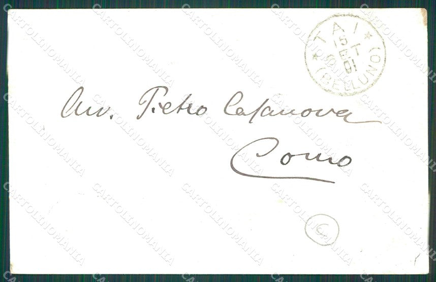 Belluno Tai di Cadore cartolina QT0845 – retro