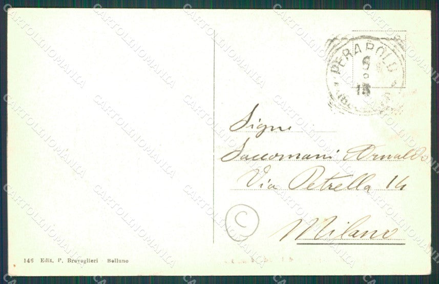Belluno Perarolo di Cadore cartolina QT0850 – retro