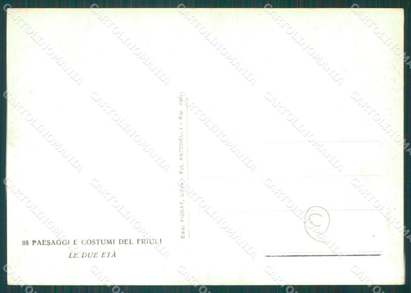 Trieste Città Costumi Friulani Foto cartolina QT0854 – retro