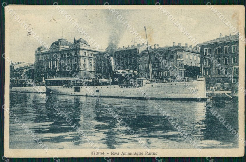 Croazia Fiume Nave cartolina QT0858 – fronte