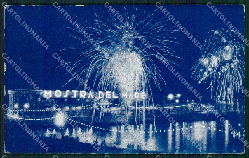 Trieste Città Mostra del Mare Fuochi Artificio cartolina QT0875 – fronte