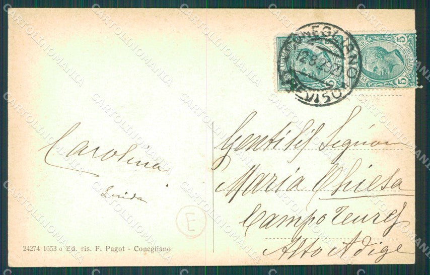 Treviso Conegliano STRAPPINO cartolina QT0885 – retro