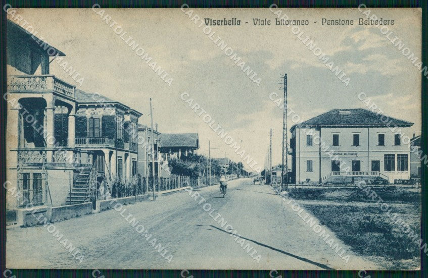 Rimini Viserbella PIEGATA cartolina QT0898 – fronte