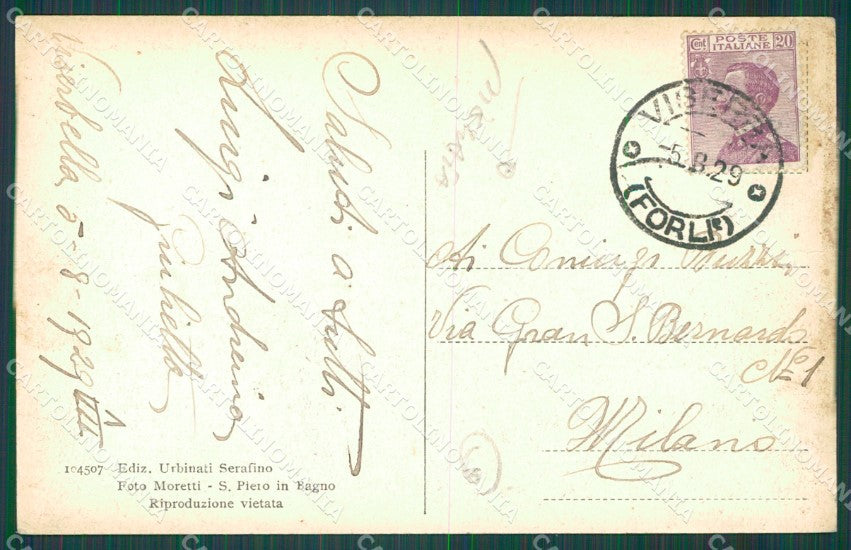 Rimini Viserbella PIEGATA cartolina QT0898 – retro