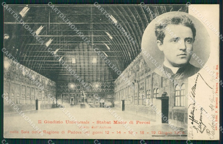 Padova Città Sala della Regione Lorenzo Perosi STRAPPINO cartolina QT0903 – fronte