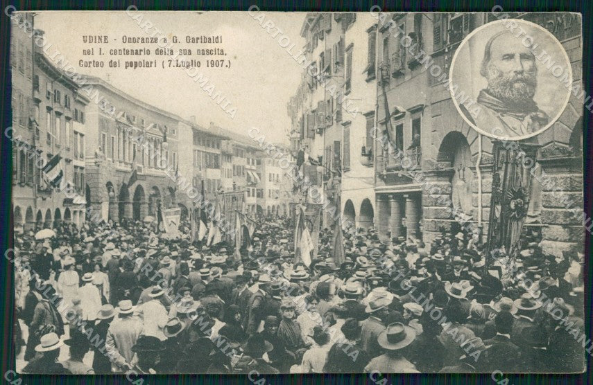 Udine Città Garibaldi REINCOLLATA cartolina QT0918 – fronte