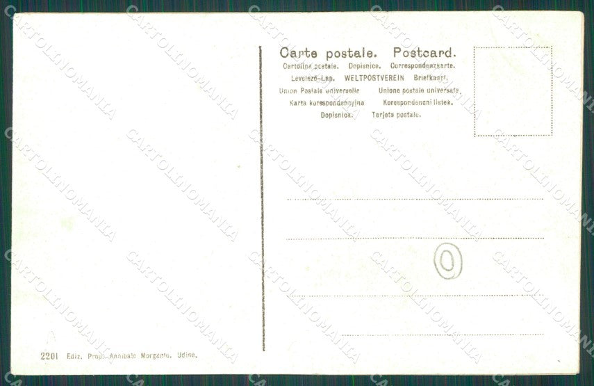 Udine Città Garibaldi REINCOLLATA cartolina QT0918 – retro