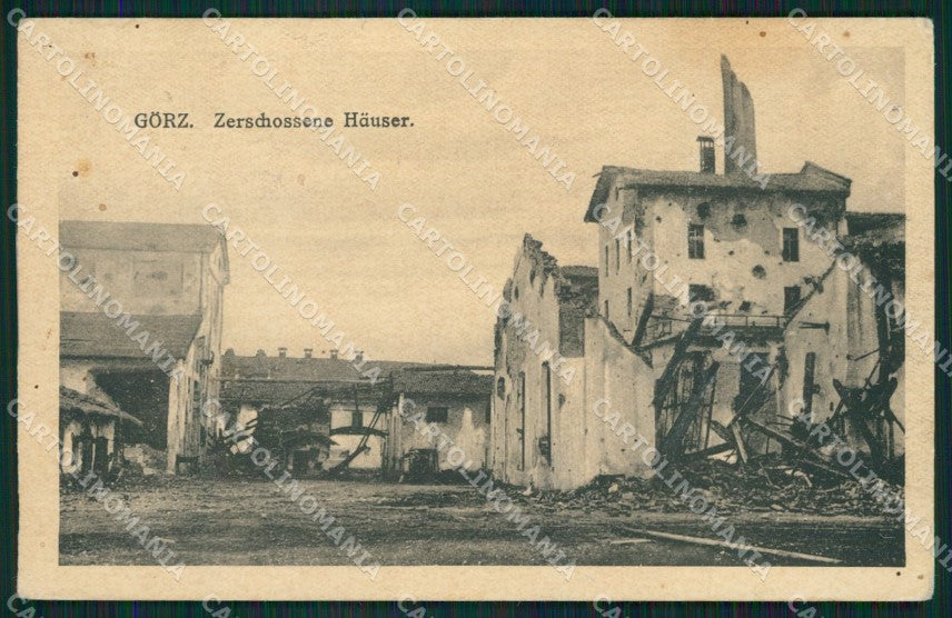 Gorizia Città Rovine Guerra PIEGHE cartolina QT0936 – fronte
