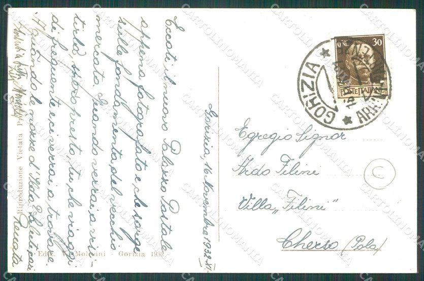 Gorizia Città Poste Foto cartolina QT0966 – retro