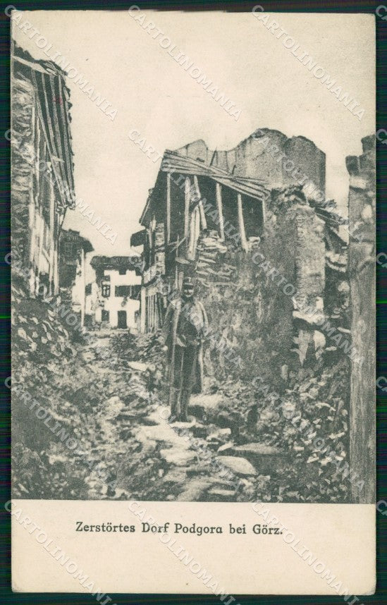 Gorizia Città Militari Rovine Guerra cartolina QT1009 – fronte