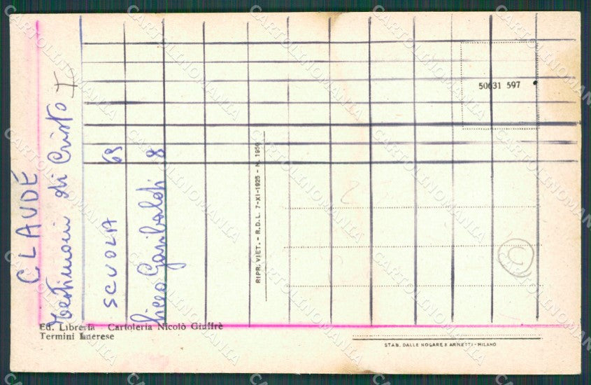Palermo Termini Imerese cartolina QT1029 – retro