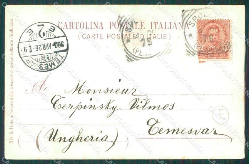 Perugia Orvieto Terni Gruss STRAPPINO cartolina QT1044 – retro