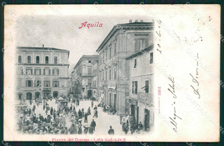L'Aquila Città Alterocca 2362 PIEGHINA cartolina QT1052 – fronte