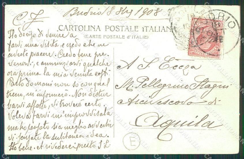 L'Aquila Città PIEGA cartolina QT1058 – retro